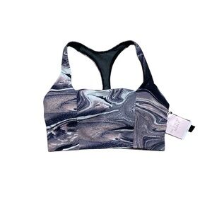 Victoria’s Secret Racerback Sports Bra 32DD Onyx Marble Lightly Lined Pullover